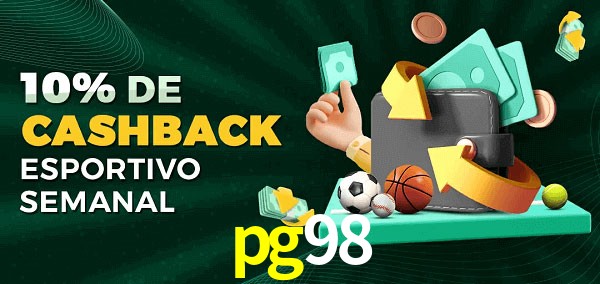 10% de bônus de cashback na pg98